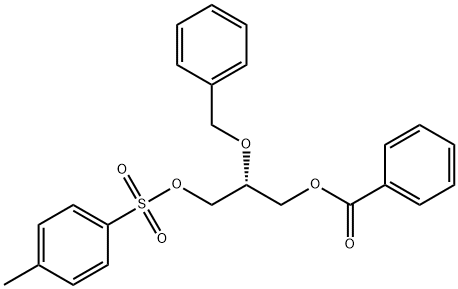 (R)-(+)-1-苯甲酰氧-2-苄氧基-3-甲苯磺酰氧丙烷 结构式