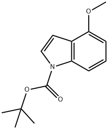 4-甲氧基-1H-吲哚-1-甲酸叔丁酯 结构式
