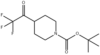 4-(2,2,2-三氟乙酰基)哌啶-1-羧酸叔丁酯 结构式
