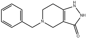 5-苄基-1,2,4,5,6,7-六氢吡唑并[4,3-C]吡啶-3-酮 结构式