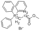 (乙酯甲基-1,2-13C2)三苯基溴化膦 结构式