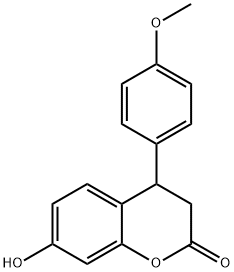 7-羟基-4-(4-甲氧基苯基)苯并二氢吡喃-2-酮 结构式