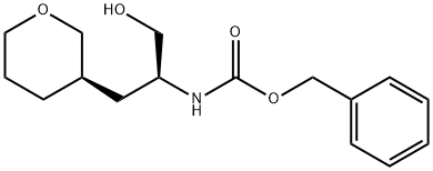 CarbaMic acid, N-[(1S)-1-(hydroxyMethyl)-2-[(3R)-tetrahydro-2H-pyran-3-yl]ethyl]-, phenylMethyl ester 结构式