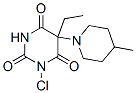 5-ethyl-5-(4-methyl-3,4,5,6-tetrahydro-2H-pyridin-1-yl)-1,3-diazinane-2,4,6-trione chloride 结构式