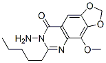 1,3-Dioxolo[4,5-g]quinazolin-8(7H)-one,  7-amino-4-methoxy-6-pentyl- 结构式