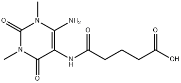 Pentanoic  acid,  5-[(6-amino-1,2,3,4-tetrahydro-1,3-dimethyl-2,4-dioxo-5-pyrimidinyl)amino]-5-oxo- 结构式