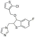 5-Fluoro-3-[(2-chloro-3-thienyl)methoxy]-2-[(1H-imidazol-1-yl)methyl]-2,3-dihydrobenzo[b]thiophene 结构式