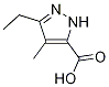 3-乙基-4-甲基-1H-吡唑-5-羧酸 结构式