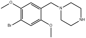 1-(4-溴-2,5-二甲氧基苄基)哌嗪 结构式