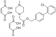 4-((4-Methyl-1-piperazinyl)acetoxymethyl)-2'-chlorobiphenyl dihydrogen maleate 结构式