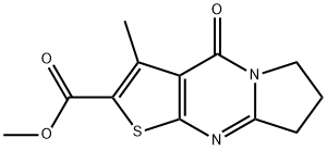 3-甲基-4-氧代-4,6,7,8-四氢吡咯并[1,2-A]噻吩并[2,3-D]嘧啶-2-甲酸甲酯 结构式