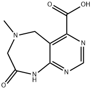 6,7,8,9-Tetrahydro-6-methyl-8-oxo-5H-pyrimido-[4,5-e][1,4]diazepine-4-carboxylic acid 结构式