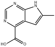 6-methyl-7H-pyrrolo[2,3-d]pyrimidine-4-carboxylic acid 结构式