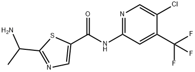 2-(1-氨基乙基)-N-(5-氯-4-(三氟甲基)吡啶-2-基)噻唑-5-羧酰胺 结构式