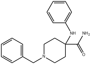 4-苯胺-1-苄基哌啶-4-羧酰胺 结构式