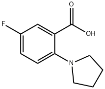 2-(1-吡咯烷基)-5-氟苯甲酸 结构式