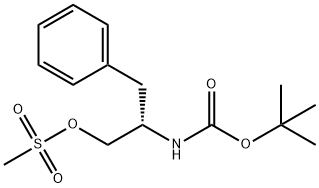 S)-2-(叔丁氧羰基氨基)-3-苯基丙基甲烷磺酸盐 结构式