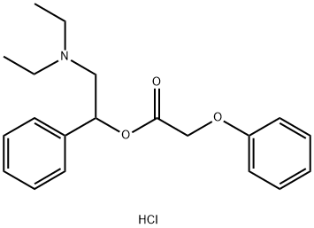 ACETIC ACID, PHENOXY-, alpha-((DIETHYLAMINO)METHYL)BENZYL ESTER, HYDRO CHLORIDE 结构式