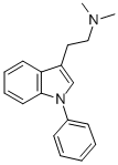 INDOLE, 3-(2-(DIMETHYLAMINO)ETHYL)-1-PHENYL- 结构式