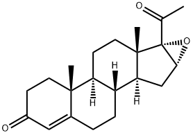 16,17-环氧黄体酮 结构式
