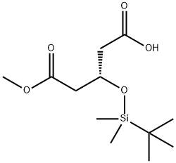 (S)-3-[[(1,1-Dimethyl)dimethylsily]oxy]pentanedioic acid monomethyl ester 结构式