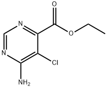 6-氨基-5-氯-4-嘧啶甲酸乙酯 结构式