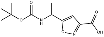 3-Isoxazolecarboxylic acid, 5-[1-[[(1,1-diMethylethoxy)carbonyl]aMino]ethyl]- 结构式