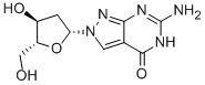 6-AMINO-2-(2-DEOXY-BETA-D-RIBOFURANOSYL)-2,5-DIHYDRO-4H-PYRAZOLO-[3,4-D]PYRIMIDIN-4-ONE 结构式