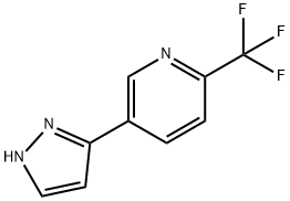 5-(1H-Pyrazol-5-yl)-2-(trifluoromethyl)pyridine 结构式