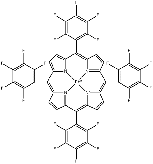 铂(Ⅱ)MESO-四(五氟苯)卟吩 结构式