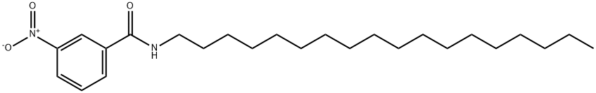 3-硝基-N-十八烷基苯甲酰胺 结构式