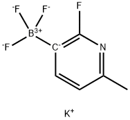 2-FLUORO-6-METHYLPYRIDINE-3-TRIFLUOROBORATE POTASSIUM SALT 结构式