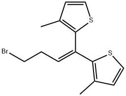 2,2'-(4-溴-1-亚丁烯基)双[3-甲基噻吩] 结构式