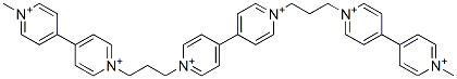 1,1'-bis(3-(1'-methyl-(4,4'-bipyridinium)-1-yl)-propyl)-4,4'-bipyridinium 结构式