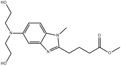 5-[双(2-羟基乙基)氨基]-1-甲基-1H-苯并咪唑-2-丁酸甲酯 结构式