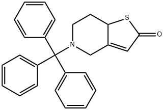 5,6,7,7A-四氢-5-(三苯甲基)噻吩并[3,2-C]吡啶酮 结构式