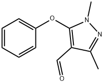 1,3-二甲基-5-苯氧基-4-醛基吡唑 结构式