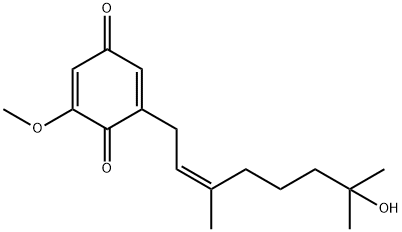 2-[(Z)-7-Hydroxy-3,7-dimethyl-2-octenyl]-6-methoxy-2,5-cyclohexadiene-1,4-dione 结构式