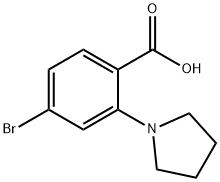 2-(1-吡咯烷基)-4-溴苯甲酸 结构式