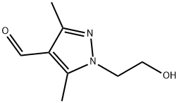 1-(2-hydroxyethyl)-3,5-dimethyl-1H-pyrazole-4-carbaldehyde 结构式
