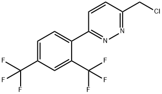 Pyridazine, 3-[2,4-bis(trifluoromethyl)phenyl]-6-(chloromethyl)- 结构式