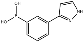 (3-(1H-吡唑-3-基)苯基)硼酸 结构式