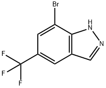 7-溴-5-三氟甲基吲唑 结构式