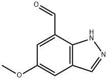 5-甲氧基-1H-吲唑-7-甲醛 结构式