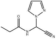 Propanamide,  N-(cyano-1H-pyrazol-1-ylmethyl)- 结构式