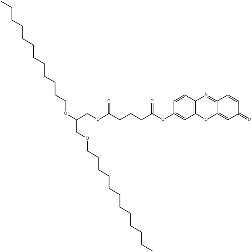 1,2-DI-O-LAURYL-RAC-GLYCERO-3-GLUTARIC*ACID-RESORUFI 结构式