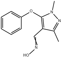 1,3-二甲基-5-苯氧基-4-吡唑甲醛肟 结构式