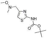 {4-[(Methoxy-methyl-amino)-methyl]-thiazol-2-yl}-carbamic acid tert-butyl ester 结构式