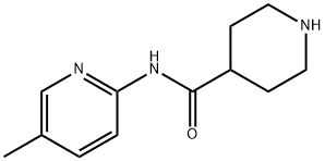 N-(5-甲基吡啶-2-基)哌啶-4-甲酰胺 结构式