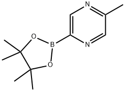 2-甲基-5-(4,4,5,5-四甲基-1,3,2-二噁硼烷-2-基)吡嗪 结构式